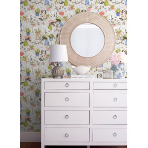 PrintFresh Peel & Stick Toile Double Roll & Reviews | Wayfair