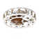 Caged Ceiling Fan With Lights Remote Control,Semi -Embedded Modern Ceiling Fans, 6 Speeds Reversible Blades, 4 LED Bulbs Include