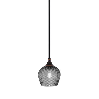 Mini-luminaire suspendu avec tige en verre 6 po
