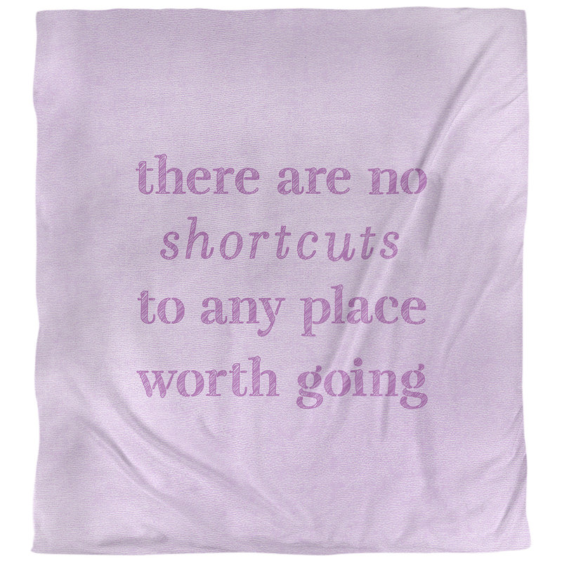 Housse de couette réversible quotes no shortcuts, Housse de couette pour très grand lit, Violet