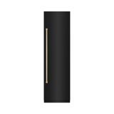 ZLINE Autograph 24 in. Column Refrigerator with Graphite Gray Interior and Polished Gold Accents