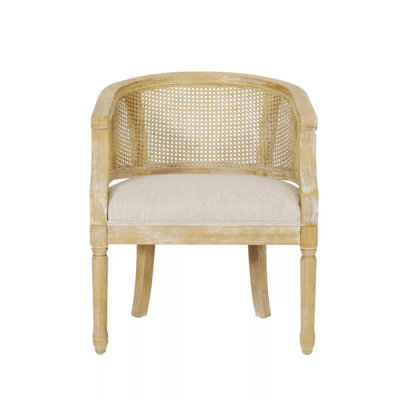 Wood And Cane Accent Chair