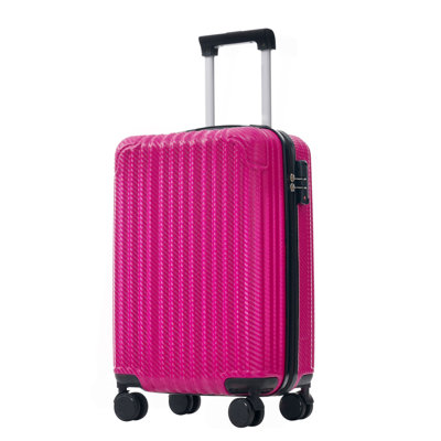 6-Piece Luggage Set, Durable Hardshell ABS Suitcase with Spinner Wheels, TSA Lock, Side Hooks, Lightweight Carry-On & Checked Luggage