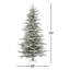 Sierra Flocked Slim Sierra Artificial Christmas Tree with LED Warm White Lights-1948197686