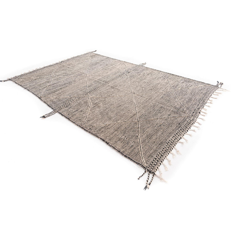 Tapis noir et blanc Noack