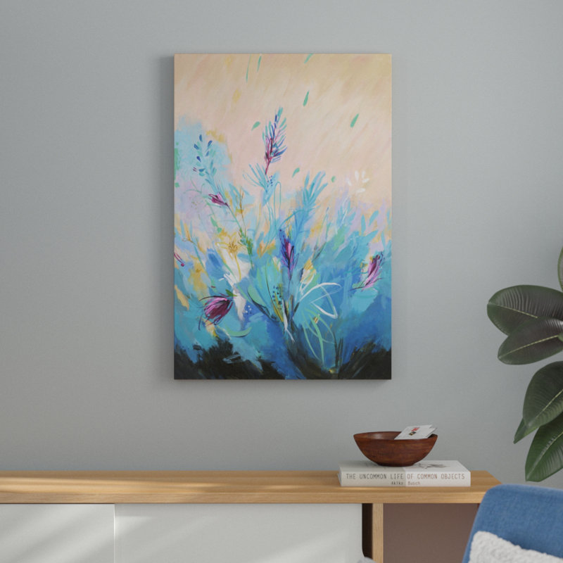 «Mixed Floral II», peinture sur toile, H 36 po x l 24 po
