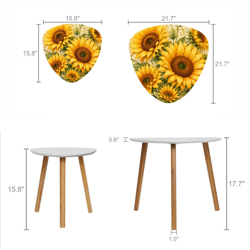 Ensemble de 2 tables basses gigognes Triangle