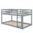 Wood Twin Over Twin Low Bunk Bed With Ladder-1014742010