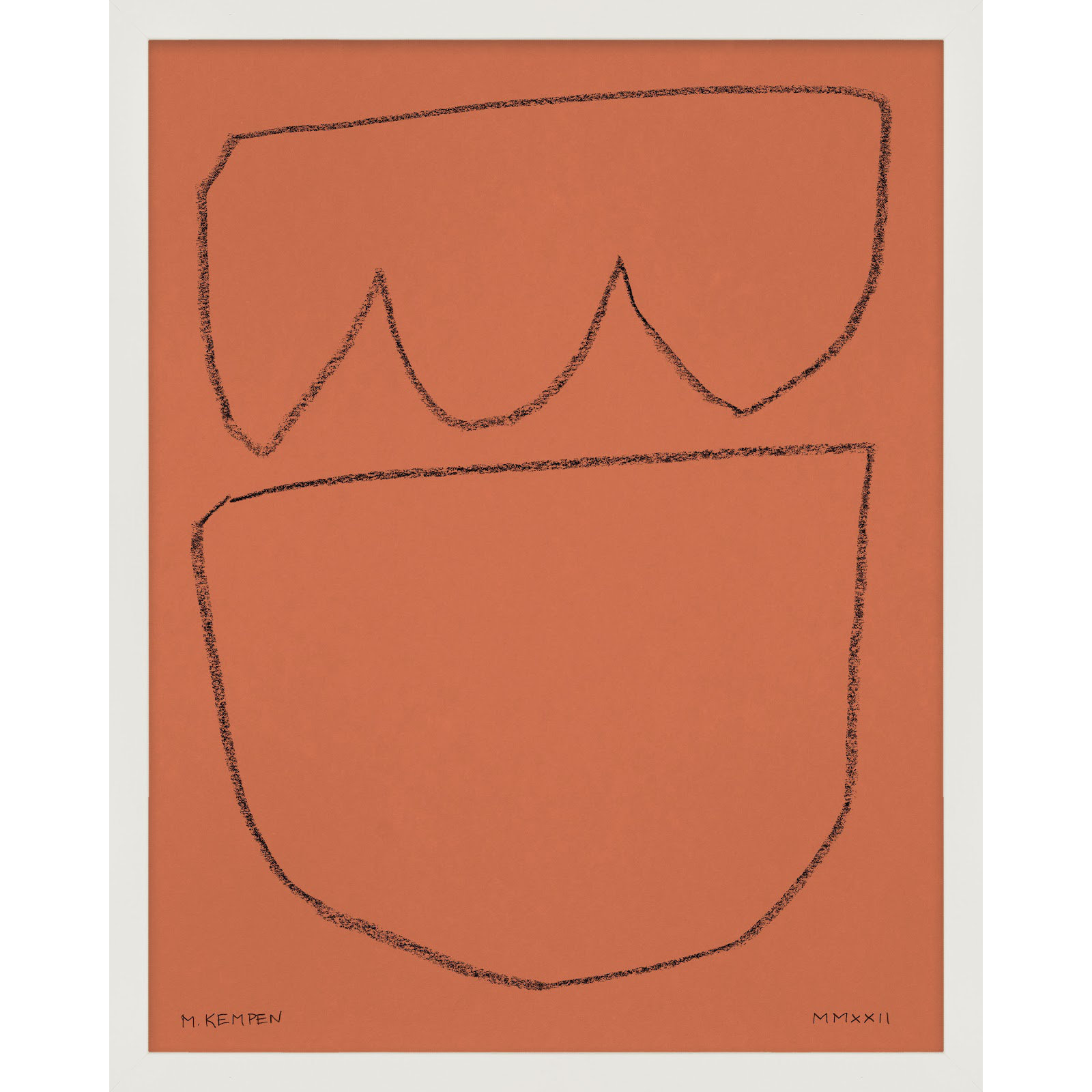 Earth 2 by Michael Kempen, White Framed, 40" W x 50" H