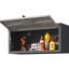 Armoire murale en métal pour garage - Robuste. Vaste espace de rangement, système de verrouillage sécurisé, porte hydraulique. 13,27 po L 11,83 po x P 28,79 po. Noir + gris. Garage moderne. Rangement, serrure solide, accès.-125554435