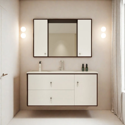 Retro minimalist bathroom cabinet