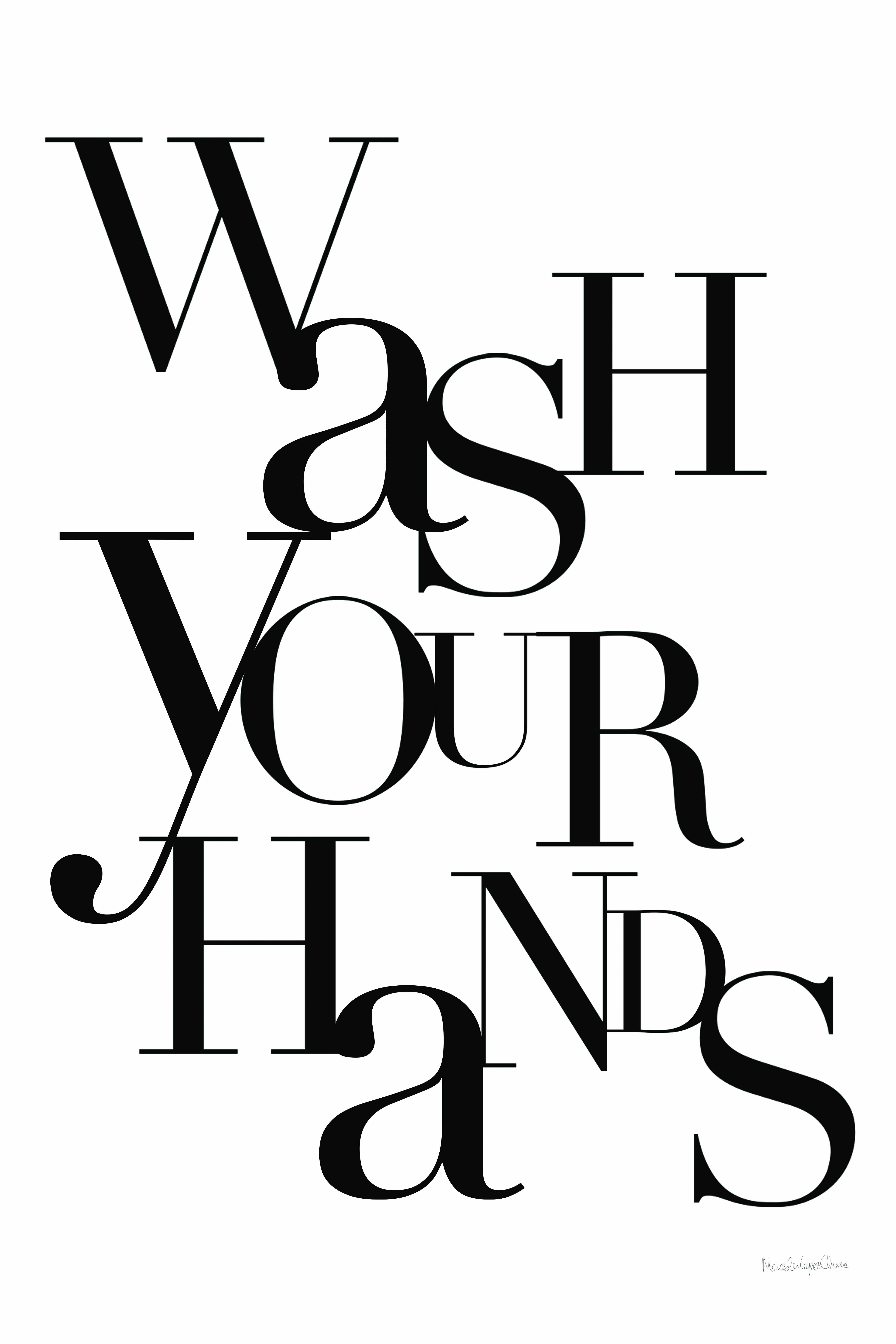 Winston Porter Wash Your Hands - Wrapped Canvas Painting | Wayfair