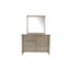 Commode de luxe avec finition argentée et champagne