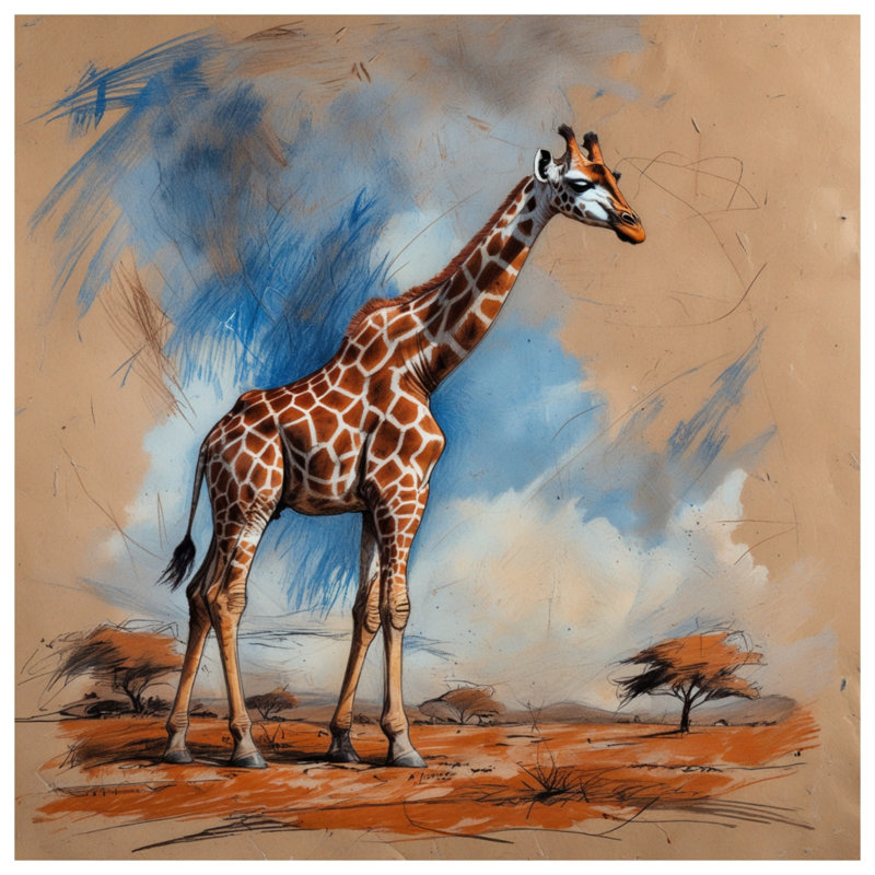 Coussin Girafe, 26 po x 26 po