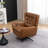 Genuine Leather Swivel Wingback Recliner-707884899