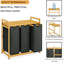 Rangement en bambou pour panier à linge-128614594