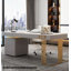 Modern Luxe Desk: Marble - Look Top & Functional Storage