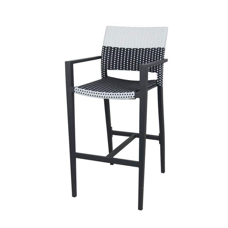Chloe Stacking Bar Arm Chair, Black