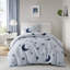 Ensemble de housse de couette pour lit double / grand 3 pièces Cosmos Blue Jacquard-128759655