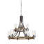 Lustre à niveaux variable 9 lumières
