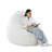 Oversized Compression Large Round 5 Foot Giant Foam Filled Faux Rabbit Fur Beige Bean Bag Sofa with Soft Removeable Cover-114195219