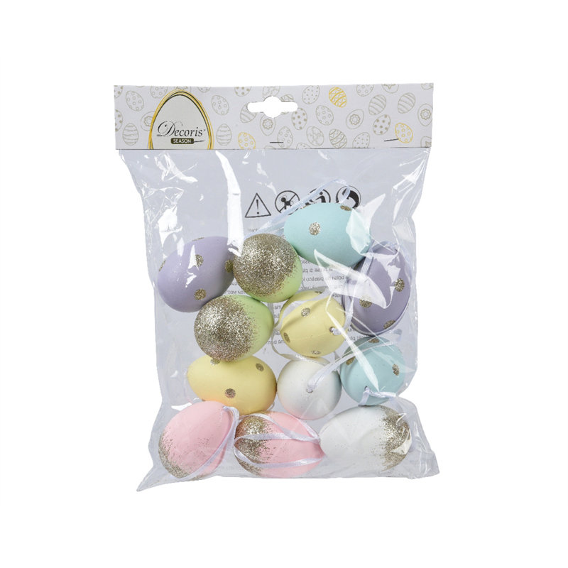 12cm Polystyrene Hanging Easter Eggs