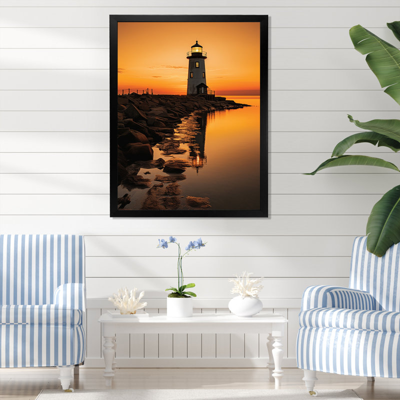 Port maritime «Solace I» sur toile, Cadre photo noir, H 20 po x l 12 po x P 1 po
