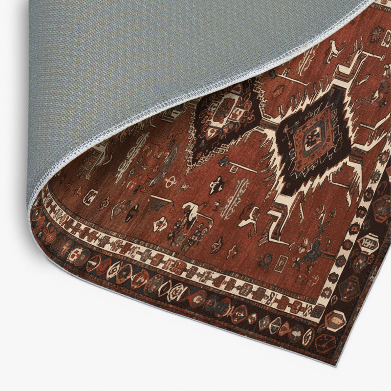 Tapis turc intérieur et extérieur brun, Rectangulaire 2 pi x 3 pi