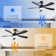 52 Inch Modern Ceiling Fan With 3 Colour Dimmable 5 ABS Blades Remote Control Reversible DC Motor With Led Light