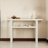Elegant Minimalist Console Table With Rounded Edges And Sturdy Shelf Design For Entryway, Living Room