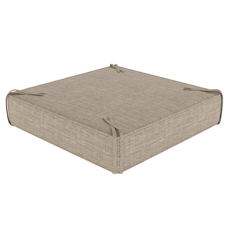 Sunbrella® Outdoor Ottoman Cushion, Cast Shale Sunbrella® Plainweave