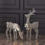 Metallic Silver Reindeer, Pre-Lit with 120 Micro Warm White LED Lights, Plug In-1631158944