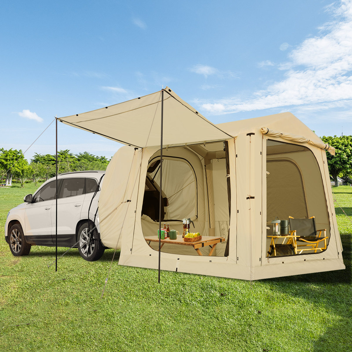 ShangQuan WuLiu Suv Tent For Camping,6-Person Car Camping Tent, Easy ...