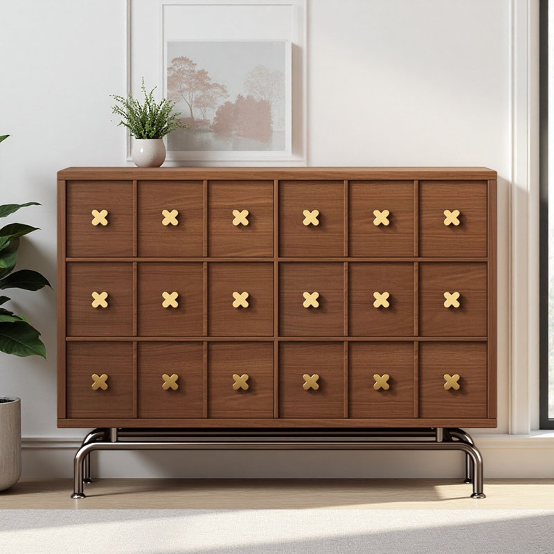 Armoire décorative simple de style français, Noyer