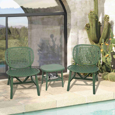 Bluma 2 - Person Patio Dining Set with Rectangular Table
