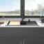 Évier de cuisine en quartz - Évier de cuisine encastré en granite noir 33 po x 22 po-118372295