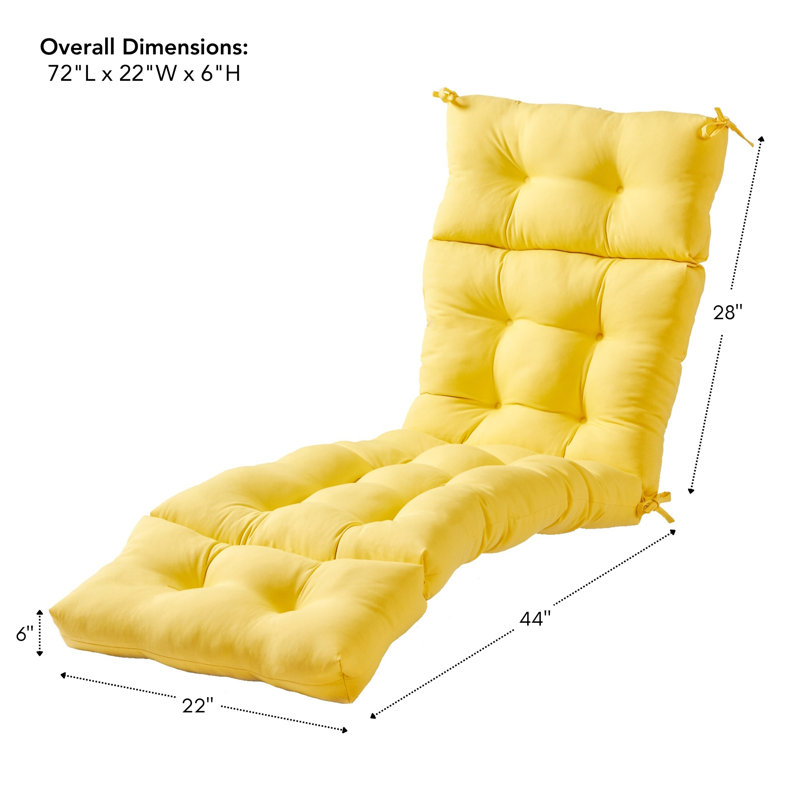 Coussin de chaise longue d'extérieur capitonné Shipton, Rayon de soleil