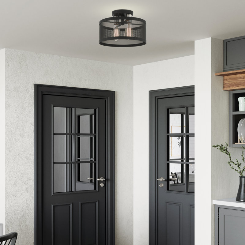 Emilia Flush Mount, Black