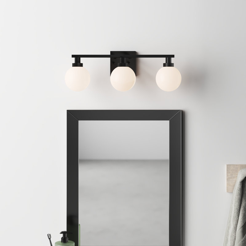 Janne 3-Light Dimmable Vanity Light, Midnight Black
