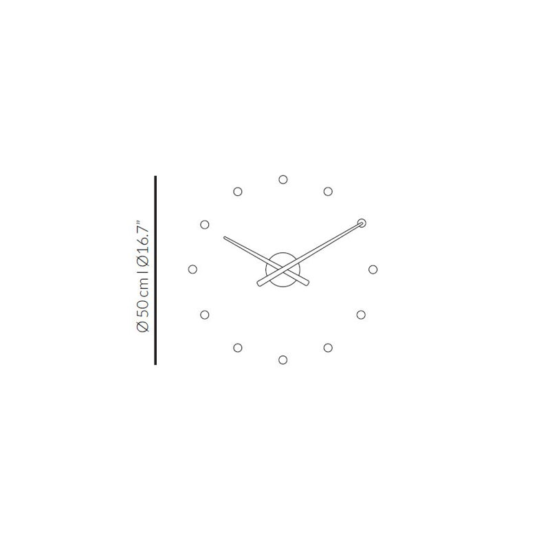 OJ Analog Wall Clock, Black, Small