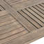 Table de salle à manger en bois 70 po - Design gris moderne pour patio avec mobilier élégant