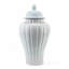 Pale Blue Fluted Jar with Lid-1376282716
