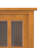Warm Shaker 32"W Solid Wood Transitional Low Storage Cabinet with Tempered Glass Doors and Adjustable Shelves-633352547