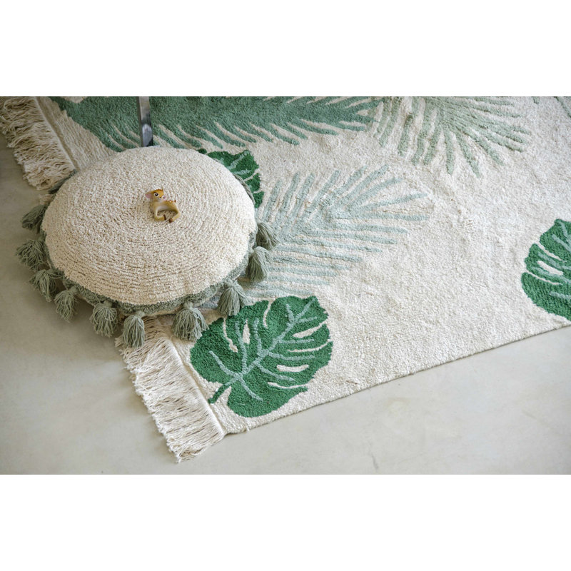 Circle Circular Pillow Cover & Insert, Green