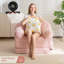 Fauteuil à billes convertible 2 en 1 en fausse fourrure rose-1613429007