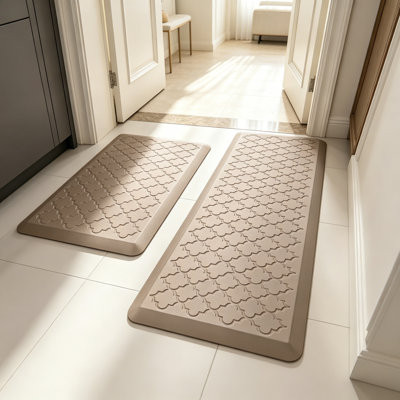 2-Piece Anti-Fatigue NonSlip Kitchen Mats Standing Office Sink Laundry