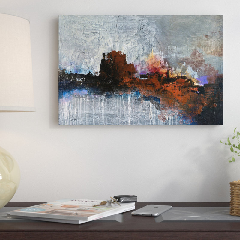 " Temperature Rising " by Michael Goldzweig, 26" H x 40" W x 1.5" D, Classic Wood Framed Canvas