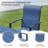 Patio Dining Set with 60" Metal Round Dining Table and 8 Padded PVC-coated polyester Swivel Chairs-1464450700