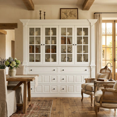 74.8”H Large Pantry Cabinet With 4 Door 6 Drawer