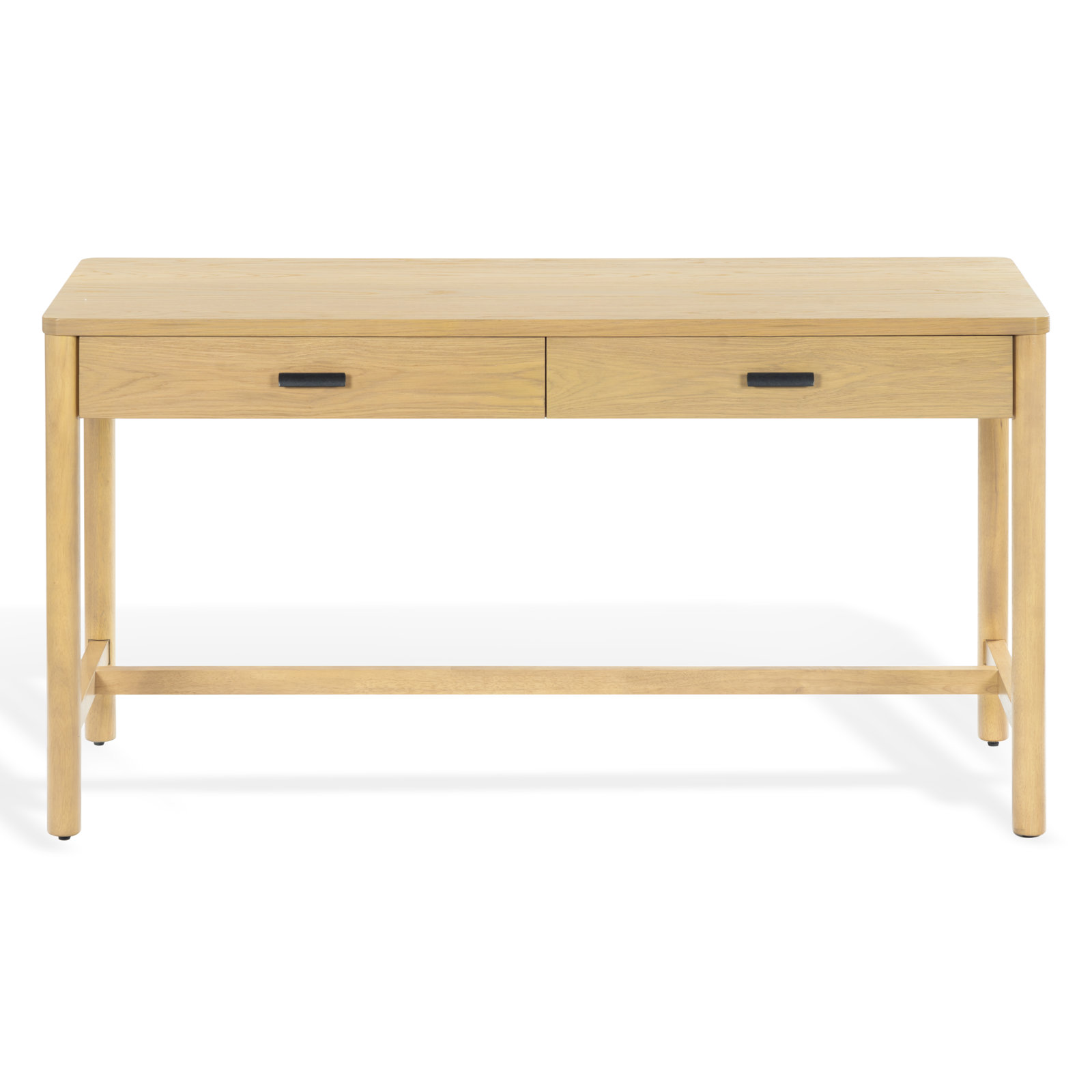 Kaplan Wood 2 Drawer Desk, Natural